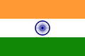 The Flag of India has the Ashoka Chakra at its center representing the Dharmachakra.[23]